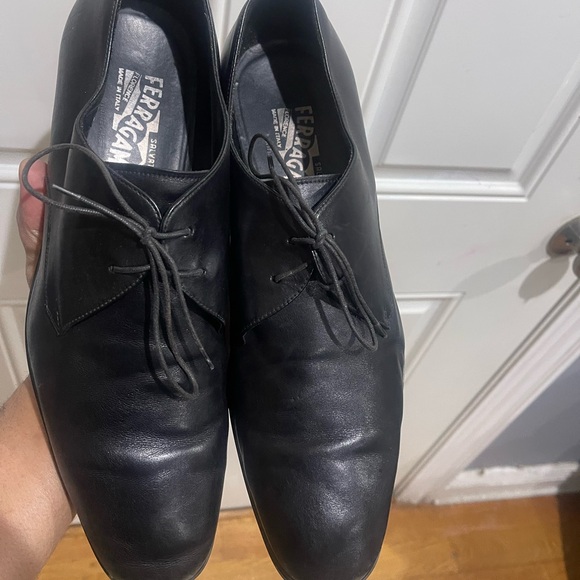 Salvatore Ferragamo Classic Black Oxfords Sz 10.5 E